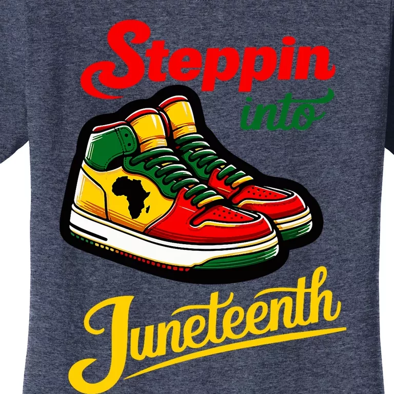 Shoes Steppin Into Juneteenth African American Women's T-Shirt