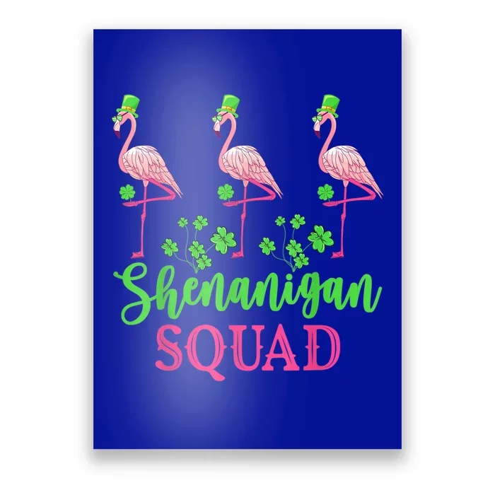 Shenanigan Squad Irish Flamingo Leprechaun St Patrick's Day Poster