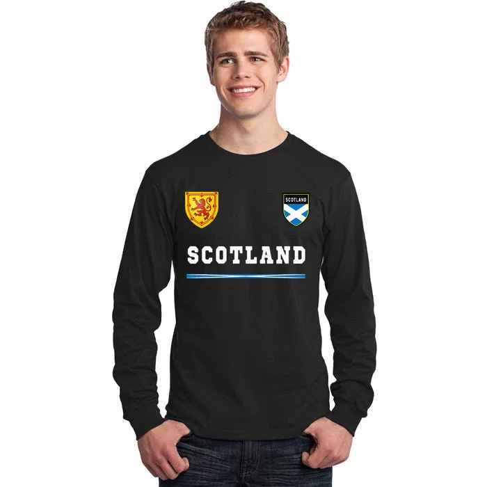 Scotland Sportssoccer Jersey Flag Football Tall Long Sleeve T-Shirt