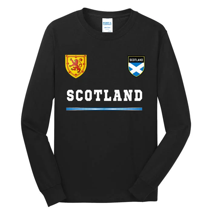 Scotland Sportssoccer Jersey Flag Football Tall Long Sleeve T-Shirt