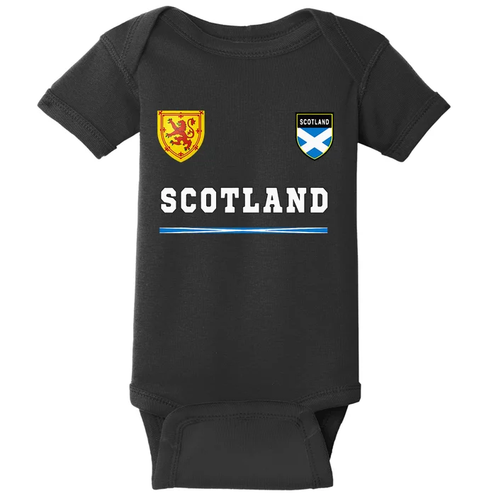 Scotland Sportssoccer Jersey Flag Football Baby Bodysuit