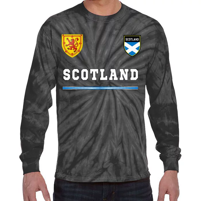 Scotland Sportssoccer Jersey Flag Football Tie-Dye Long Sleeve Shirt