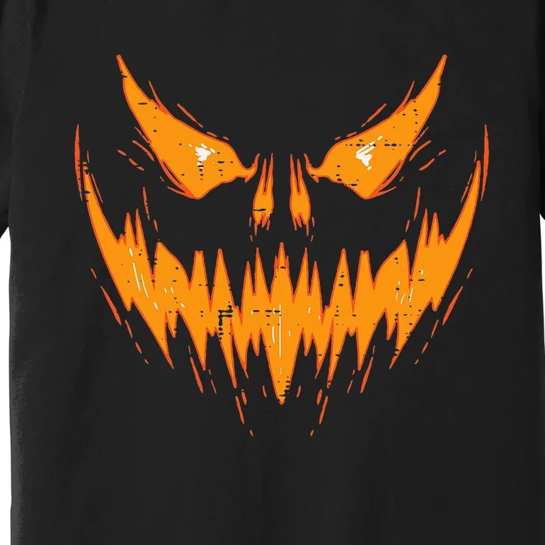 Scary Spooky Jack O Lantern Face Pumpkin Halloween Premium T-Shirt