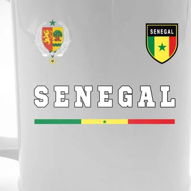 Senegal Sport/soccer Jersey Tee Flag Football Dakar Gift Front & Back Beer Stein