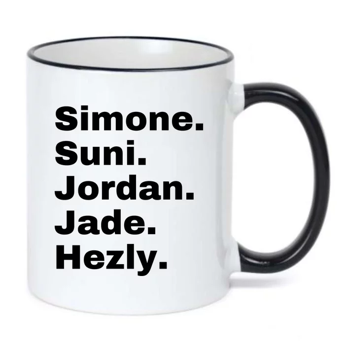 Simone. Suni. Jordan. Jade. Hezly Black Color Changing Mug