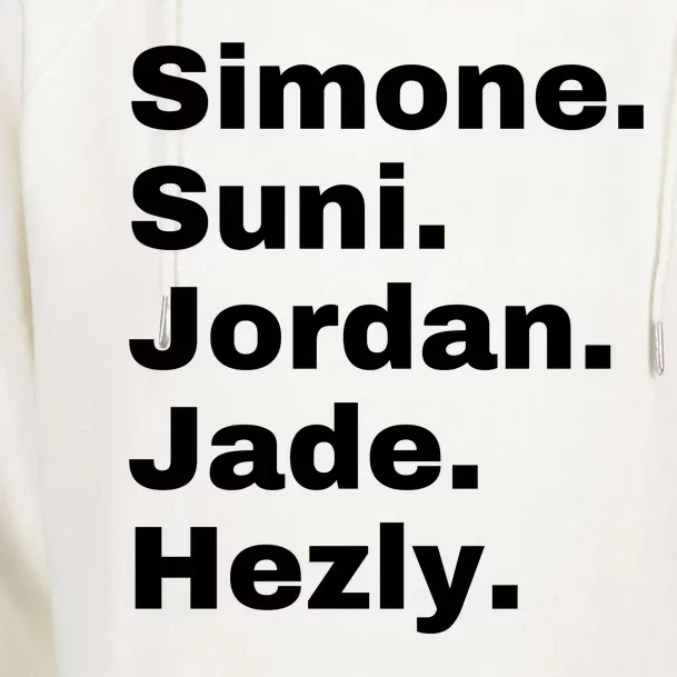 Simone. Suni. Jordan. Jade. Hezly Womens Funnel Neck Pullover Hood