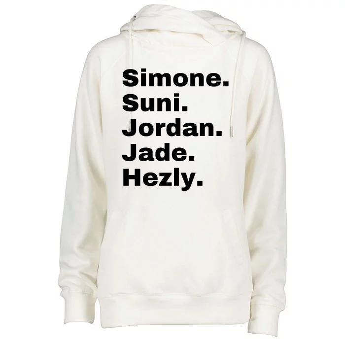 Simone. Suni. Jordan. Jade. Hezly Womens Funnel Neck Pullover Hood