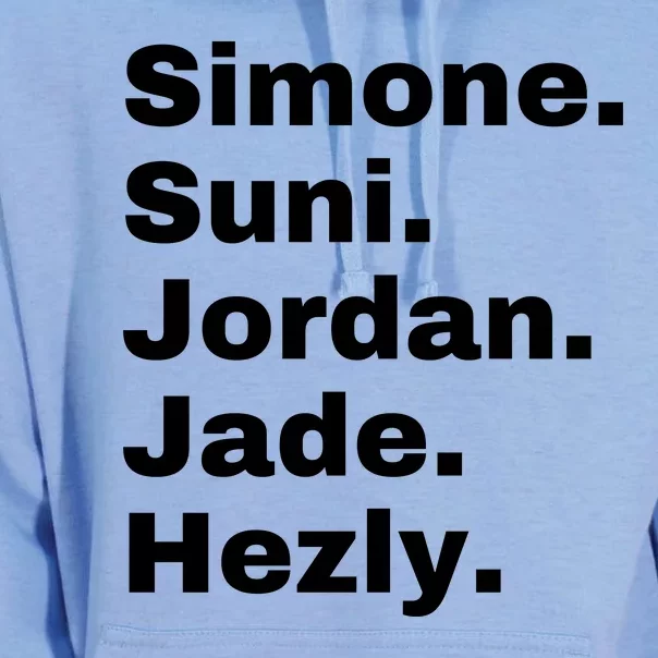 Simone. Suni. Jordan. Jade. Hezly Unisex Surf Hoodie