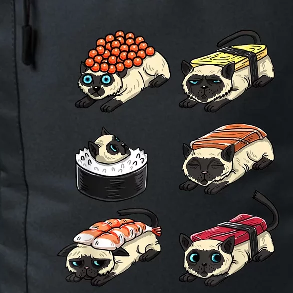 Sushi Siamese Japanese Funny Siamese Feline Cat Lover Gift Daily Commute Backpack