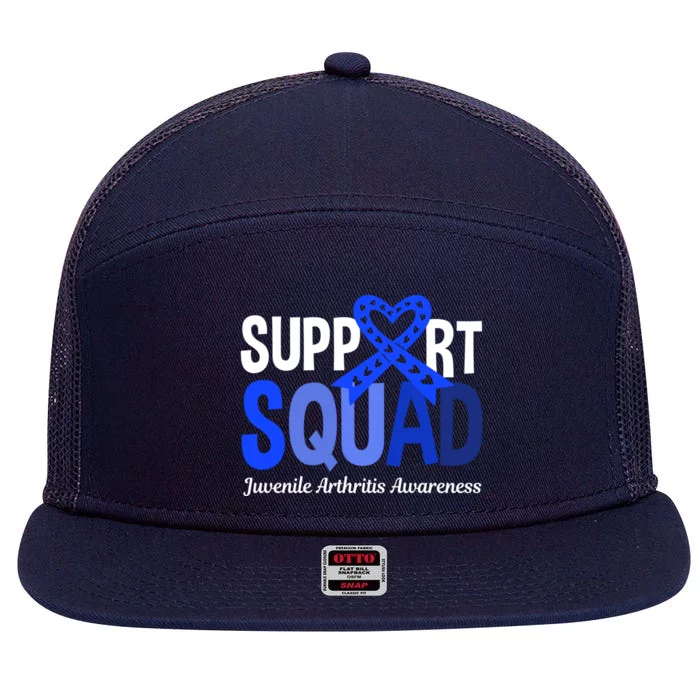 Support Squad Juvenile Arthritis Awareness Wear Meaningful Gift 7 Panel Mesh Trucker Snapback Hat