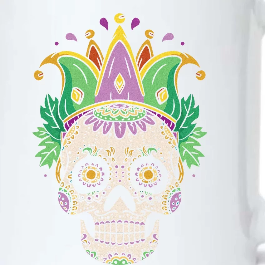 Sugar Skull Jester Costume Mardi Gras Festival Black Color Changing Mug