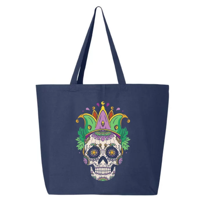 Sugar Skull Jester Costume Mardi Gras Festival 25L Jumbo Tote