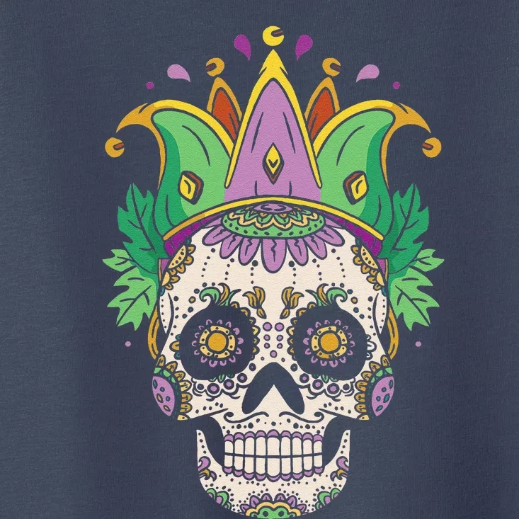 Sugar Skull Jester Costume Mardi Gras Festival Toddler T-Shirt