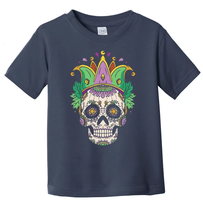 Sugar Skull Jester Costume Mardi Gras Festival Toddler T-Shirt