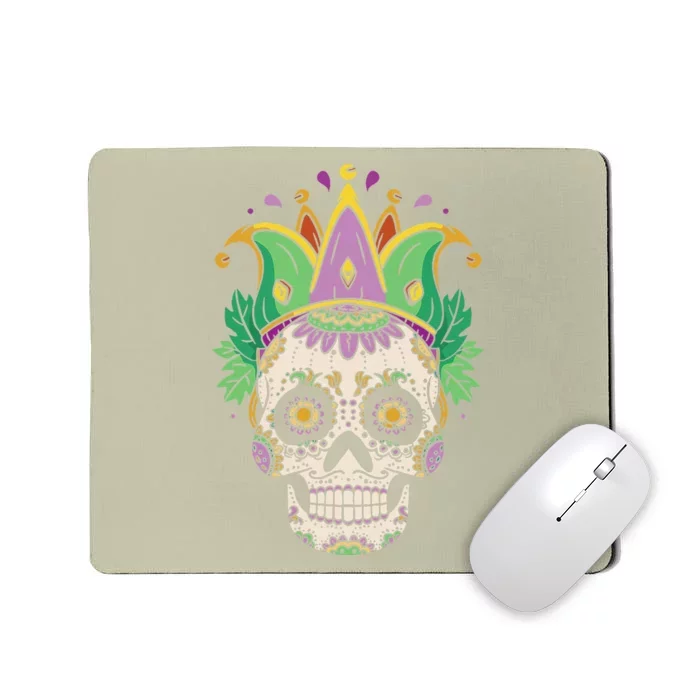 Sugar Skull Jester Costume Mardi Gras Festival Mousepad