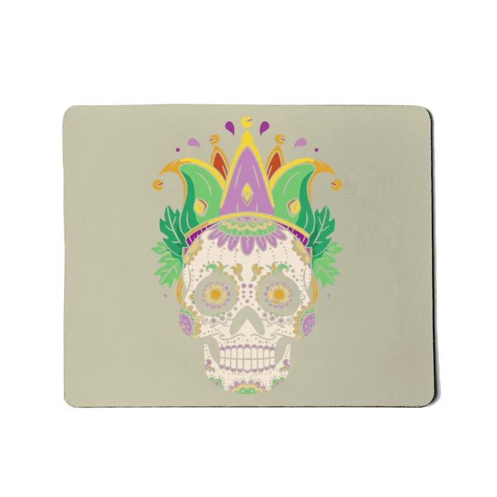 Sugar Skull Jester Costume Mardi Gras Festival Mousepad