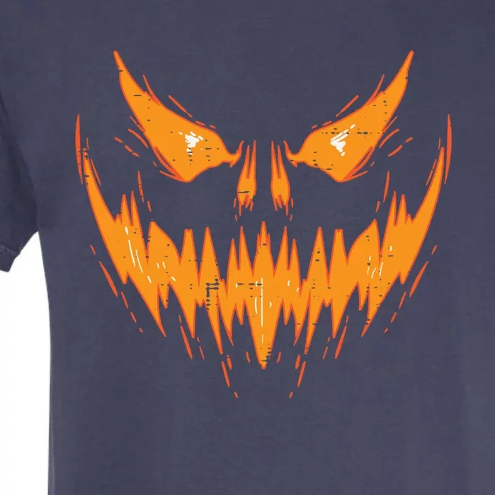 Scary Spooky Jack O Lantern Face Pumpkin Halloween Gift Garment-Dyed Heavyweight T-Shirt