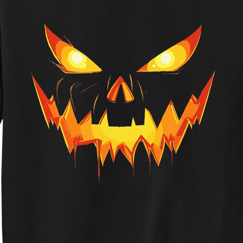 Scary Spooky Jack O Lantern Face Pumpkin Halloween Sweatshirt