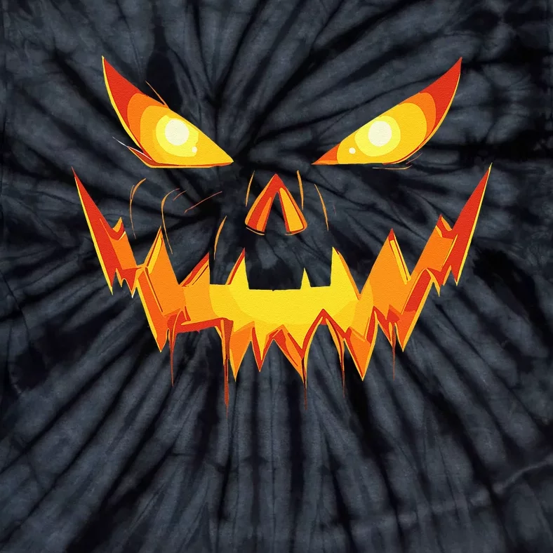 Scary Spooky Jack O Lantern Face Pumpkin Halloween Tie-Dye T-Shirt