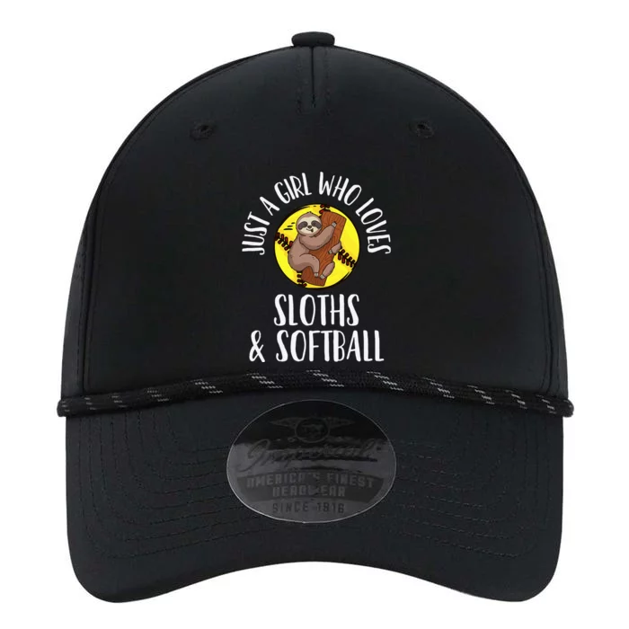 Softball Sloth Just a Who Loves Sloths & Softball Performance The Dyno Cap