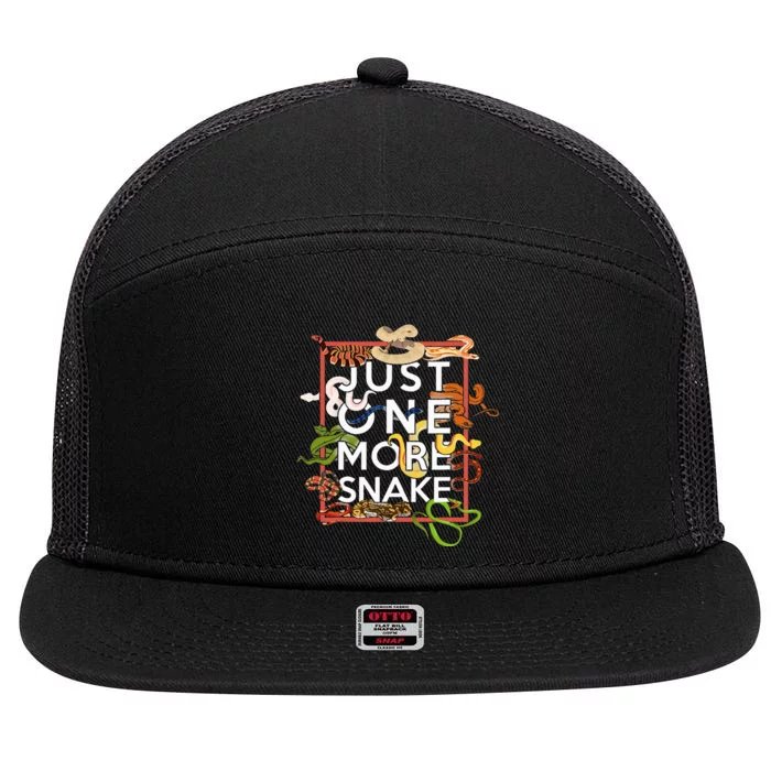 Snake Serpent Just One More Snake 7 Panel Mesh Trucker Snapback Hat