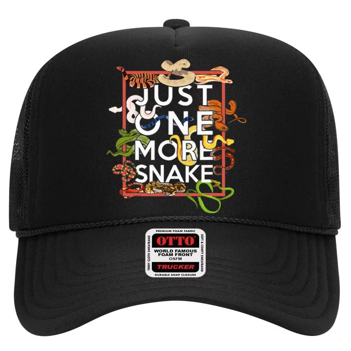 Snake Serpent Just One More Snake High Crown Mesh Trucker Hat