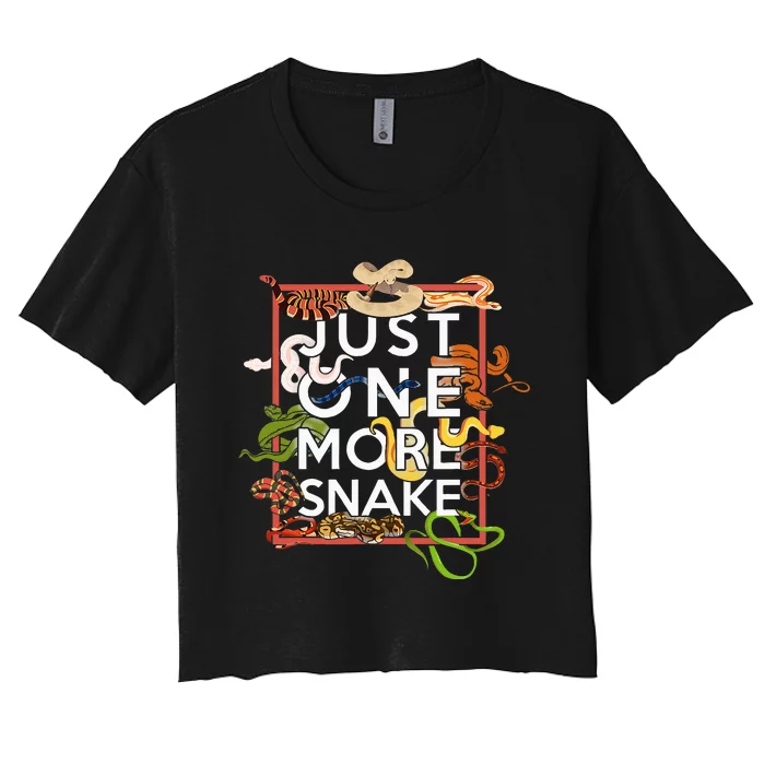 Snake Serpent Just One More Snake Women's Crop Top Tee