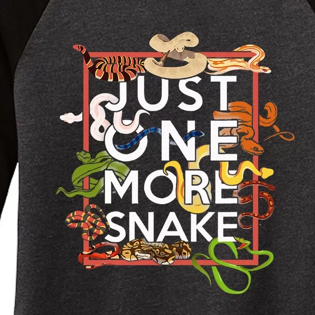 Snake Serpent Just One More Snake Women's Tri-Blend 3/4-Sleeve Raglan Shirt