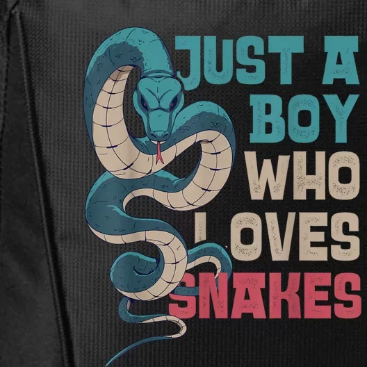 Snake Serpent Just A Boy Who Loves Snakes City Backpack