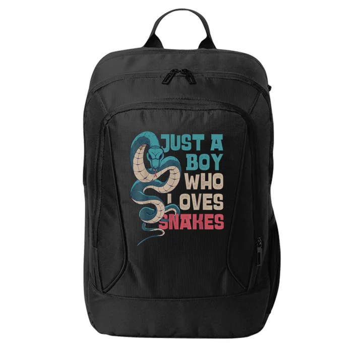 Snake Serpent Just A Boy Who Loves Snakes City Backpack