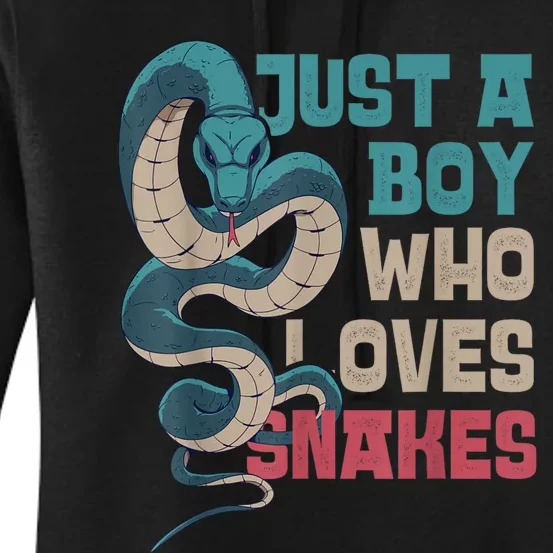 Snake Serpent Just A Boy Who Loves Snakes Women's Pullover Hoodie