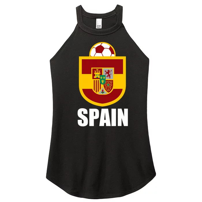 Spain Soccer Jersey Spain Football Fans Women’s Perfect Tri Rocker Tank