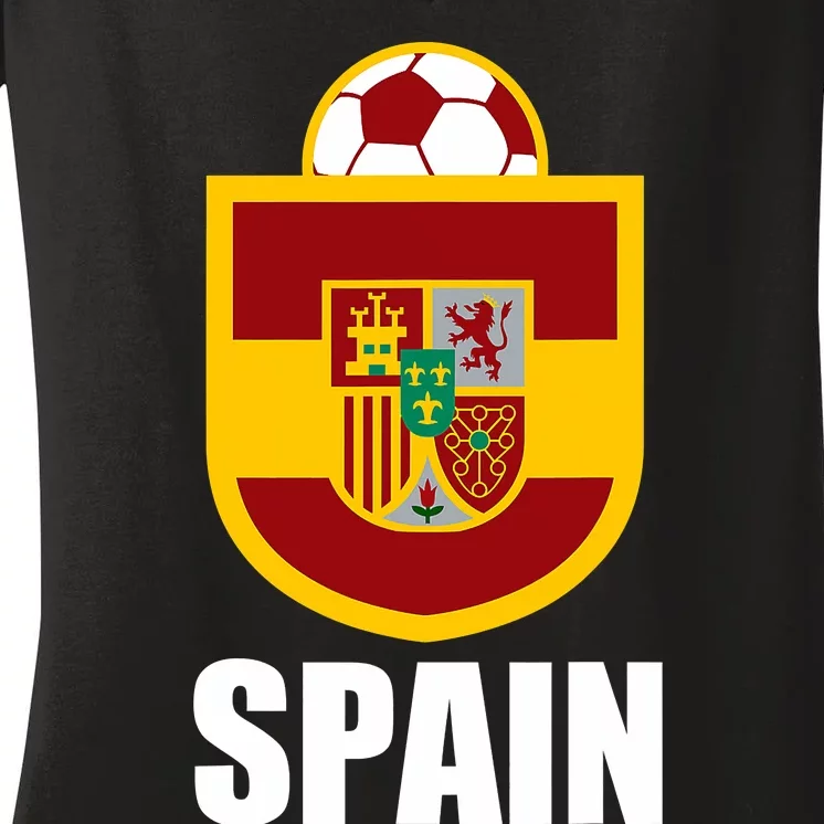 Spain Soccer Jersey Spain Football Fans Women's V-Neck T-Shirt