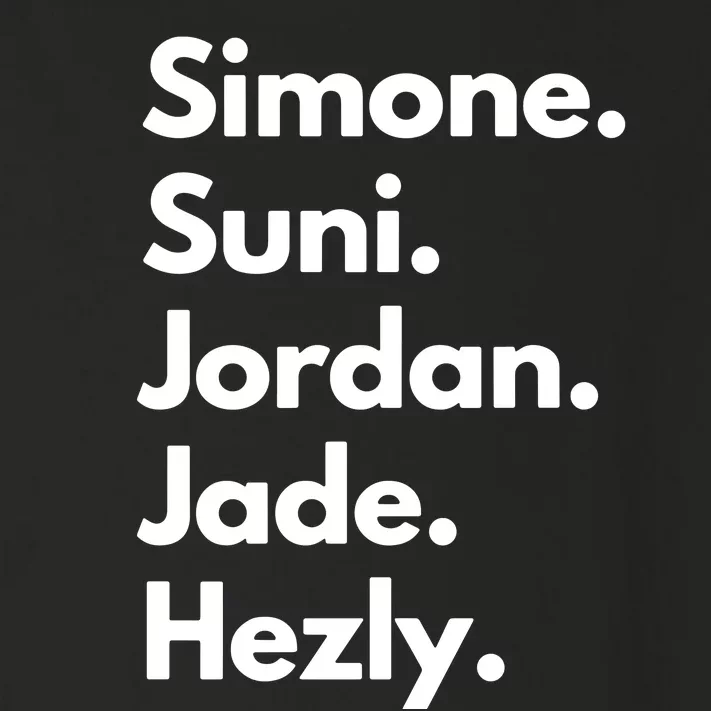 Simone. Suni. Jordan. Jade. Hezly Toddler Long Sleeve Shirt