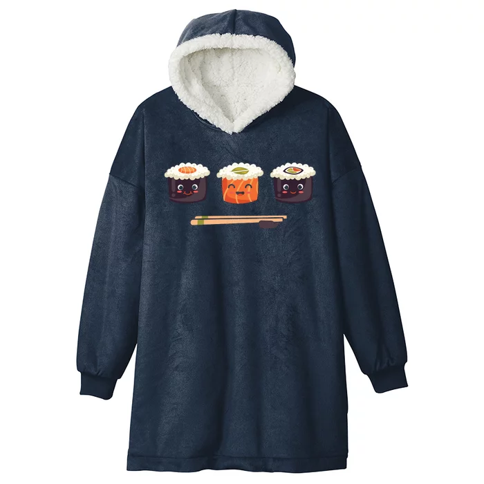 Sushi Set Japanese Sushi Graphic Plus Size Shirt For Girl Boy Unisex Hooded Wearable Blanket