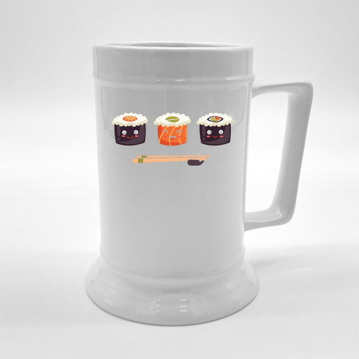 Sushi Set Japanese Sushi Graphic Plus Size Shirt For Girl Boy Unisex Front & Back Beer Stein