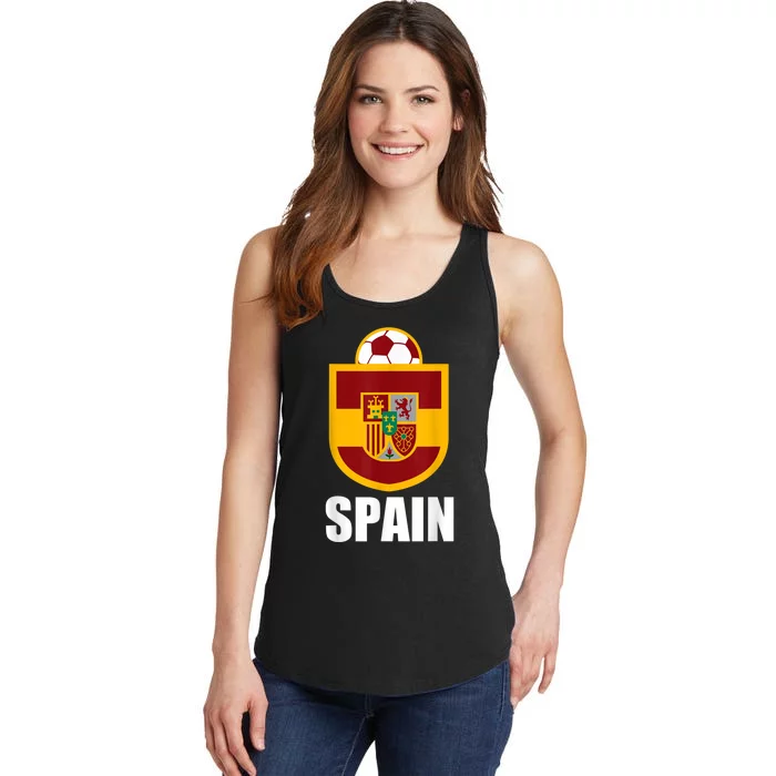 Spain Soccer Jersey Gift Spain Football Fans Ladies Essential Tank