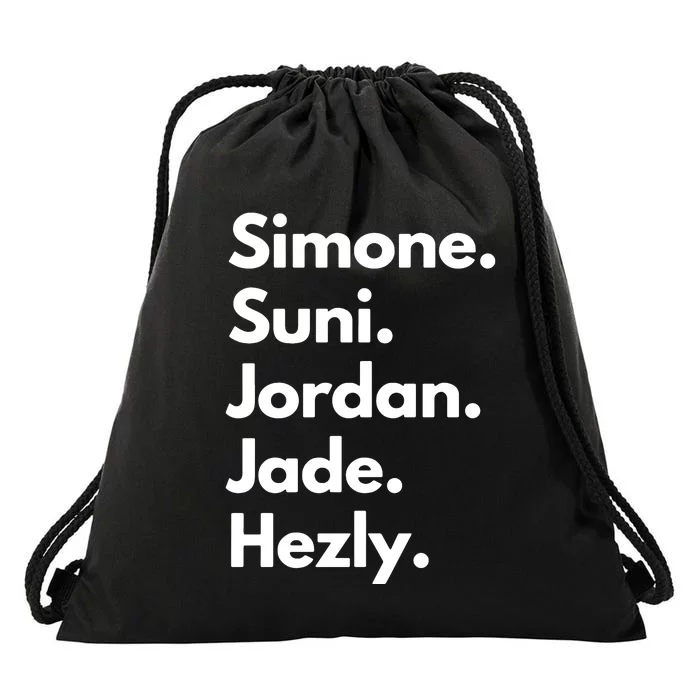 Simone. Suni. Jordan. Jade. Hezly Drawstring Bag