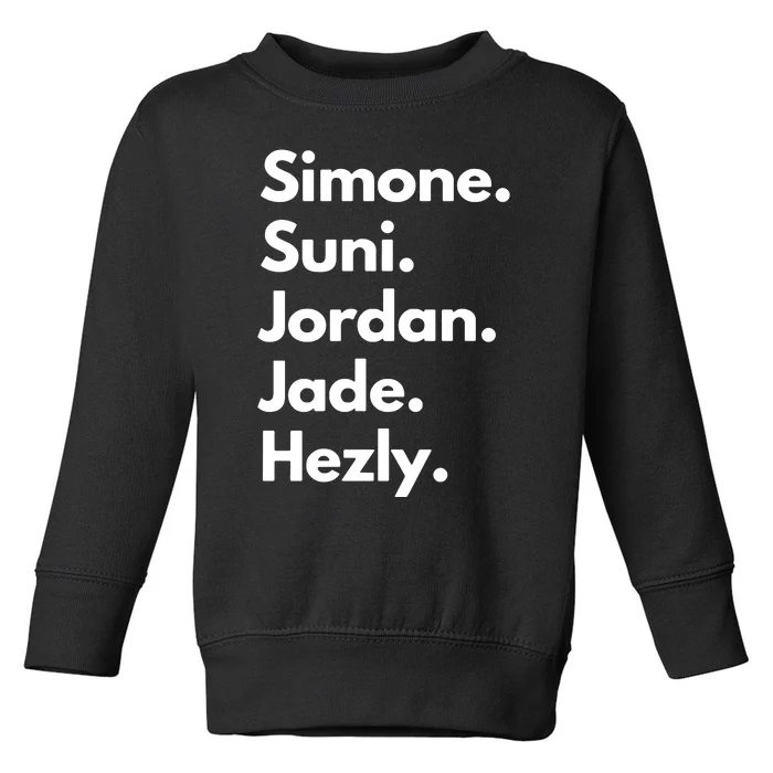 Simone. Suni. Jordan. Jade. Hezly Toddler Sweatshirt