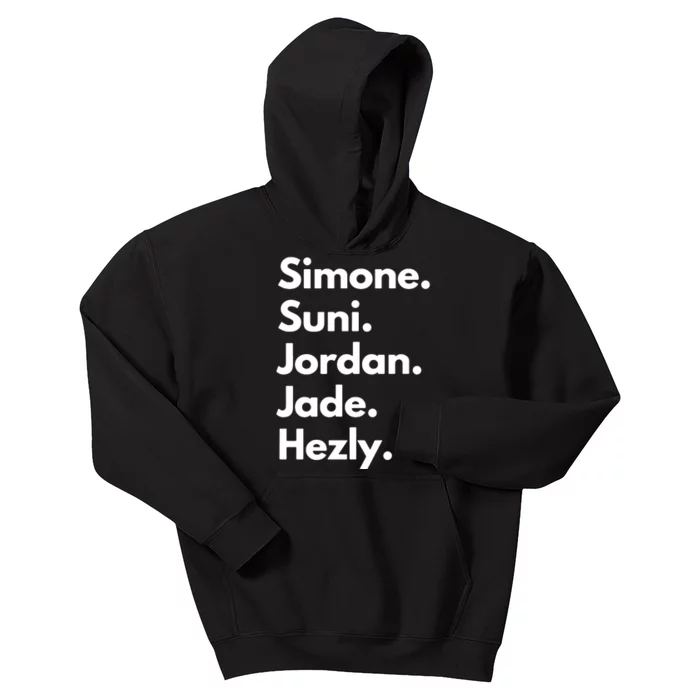 Simone. Suni. Jordan. Jade. Hezly Kids Hoodie