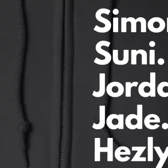 Simone. Suni. Jordan. Jade. Hezly Full Zip Hoodie