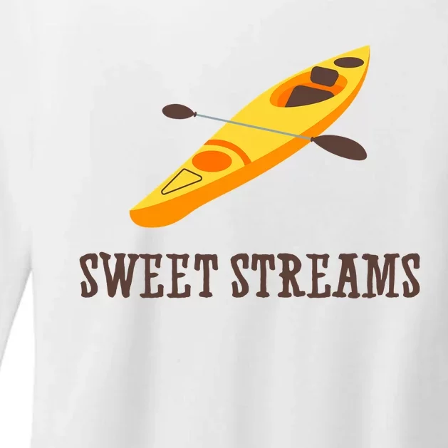 Sweet Streams Kayak Canoeing Boat Womens CVC Long Sleeve Shirt