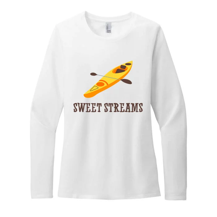 Sweet Streams Kayak Canoeing Boat Womens CVC Long Sleeve Shirt