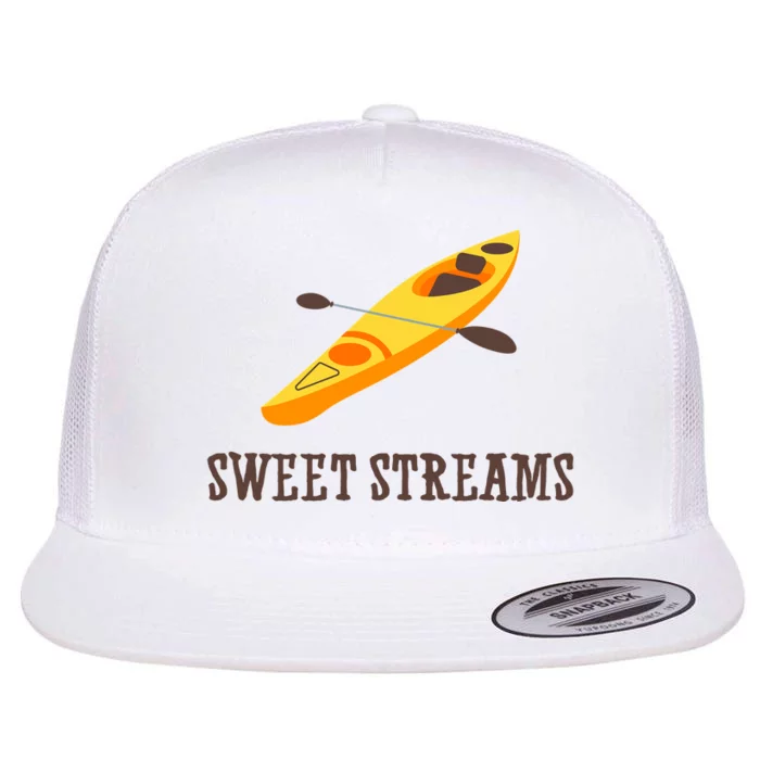 Sweet Streams Kayak Canoeing Boat Flat Bill Trucker Hat