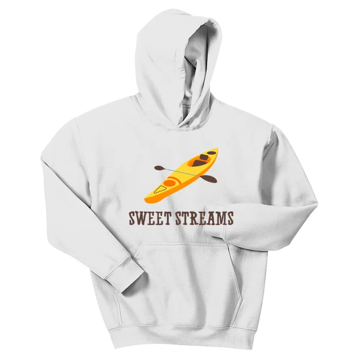 Sweet Streams Kayak Canoeing Boat Kids Hoodie