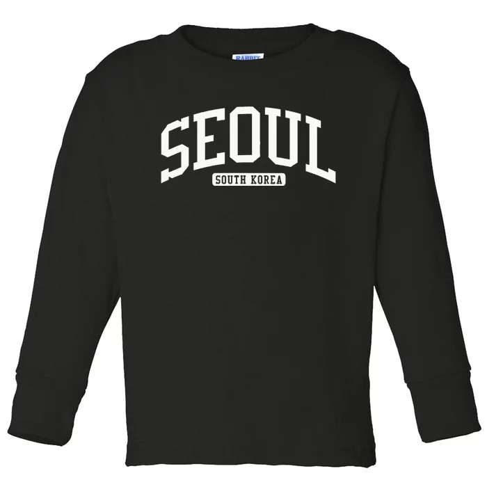 Seoul South Korea College Toddler Long Sleeve Shirt