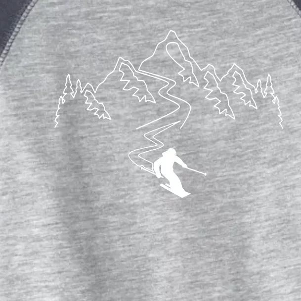 Skiing Toddler Fine Jersey T-Shirt