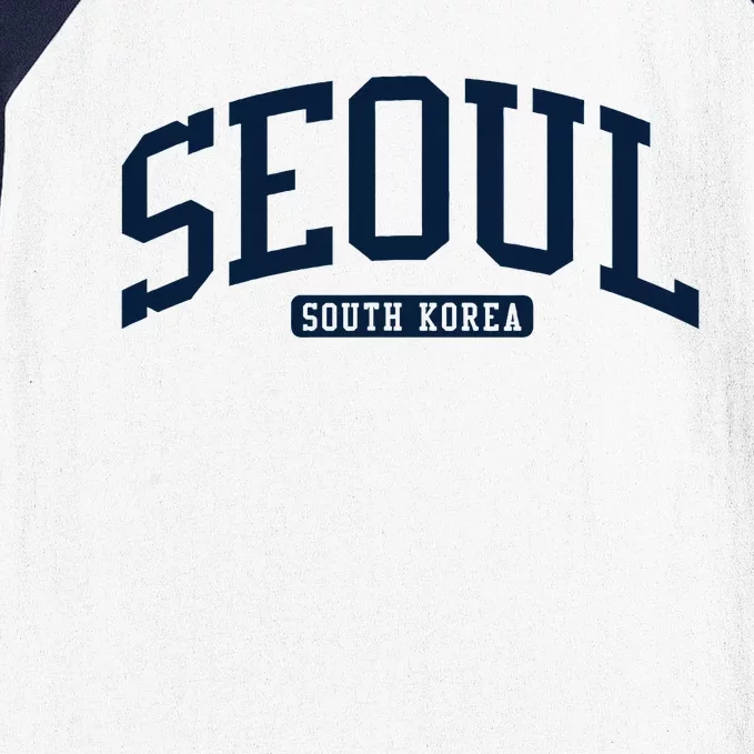 Seoul South Korea College University Style Baseball Sleeve Shirt