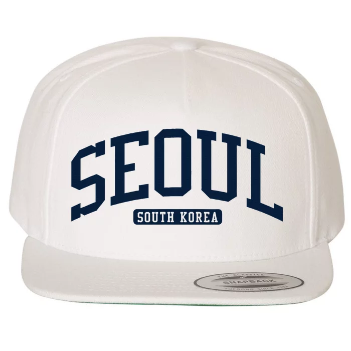 Seoul South Korea College University Style Wool Snapback Cap