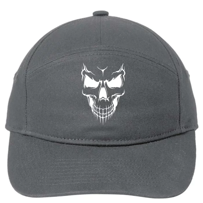 Skull 7-Panel Snapback Hat